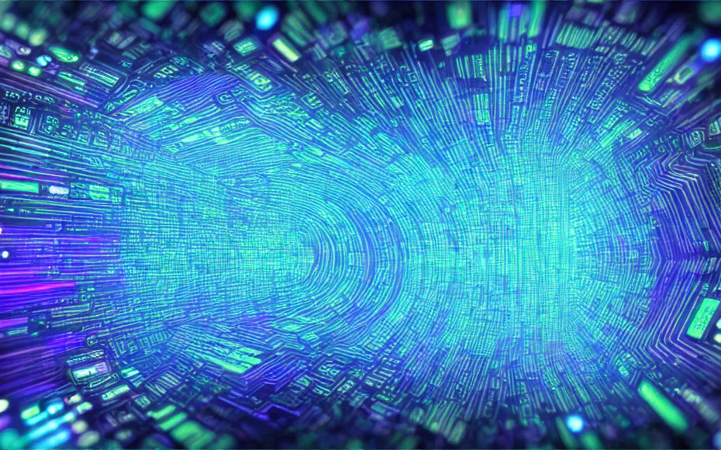 Image similar to god mind organic computer technological singularity, future perfect, award winning digital art extremely detailed, iridescent color scheme