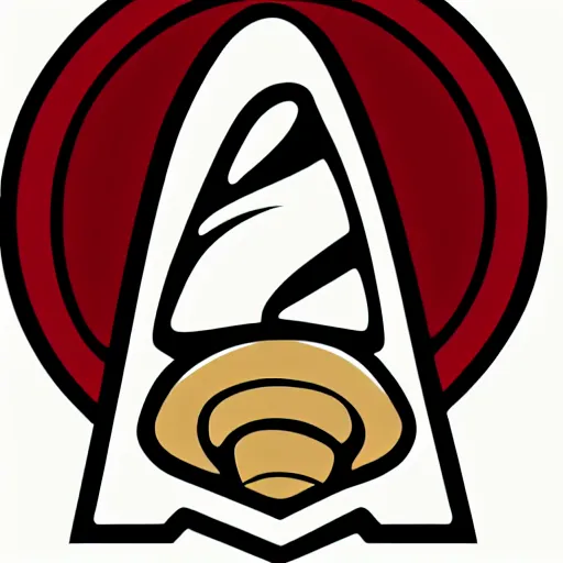 Image similar to Shroominati, a stylized logo of a mushroom-based secret society