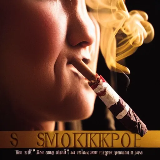 Prompt: a beautiful photo of a smoking person. smoke. poster.