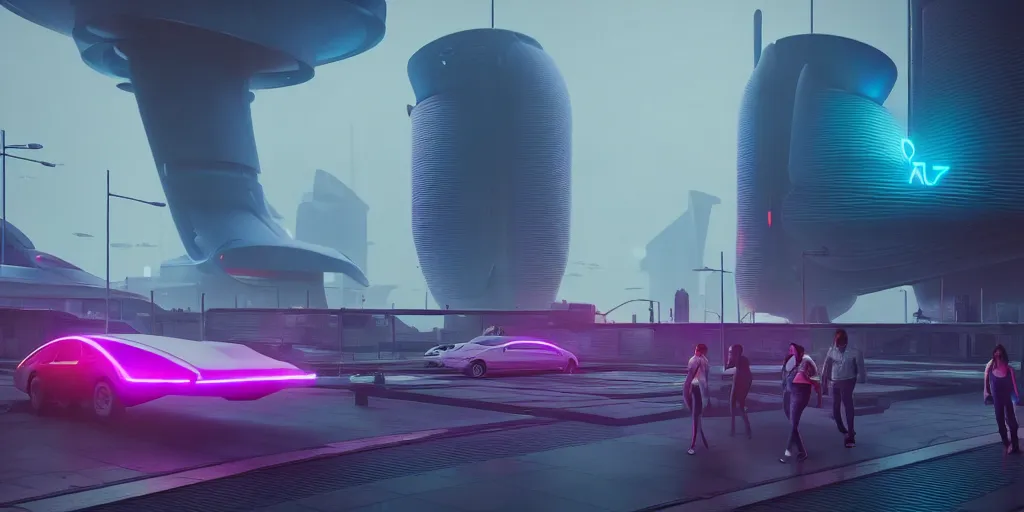 Prompt: a futuristic mexican colony, blade runner 2 0 4 9 city architecture, spacex starship rocket launch site, environmental lighting, stormy weather, ray tracing, people walking on street, amazing view, highly detailed, heavy traffic, neon shops, octane render, unreal engine 5, 4 k