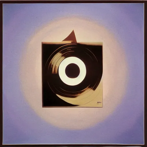 Image similar to a Grammy-Nominated Surrealist album cover, 1980