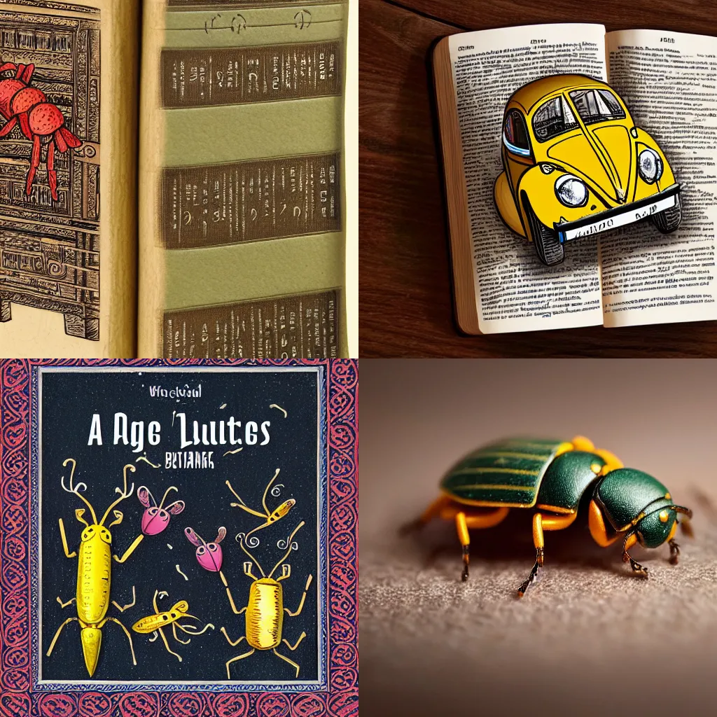 Prompt: a book written in the language of beetles