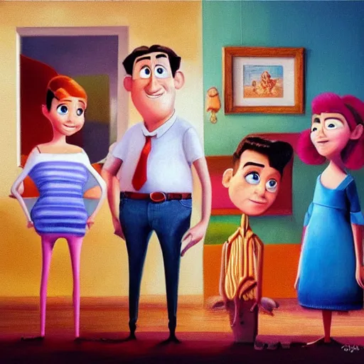 Prompt: a beautiful painting representative of the art style of pixar