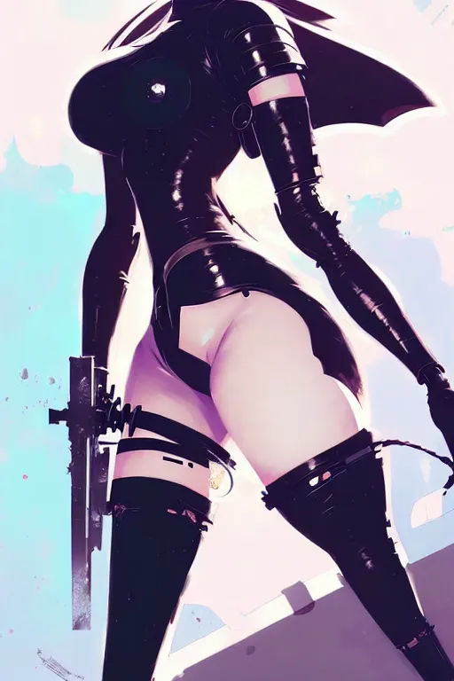 Image similar to a ultradetailed beautiful panting of 2 b from nier automata, by conrad roset, greg rutkowski and makoto shinkai trending on artstation