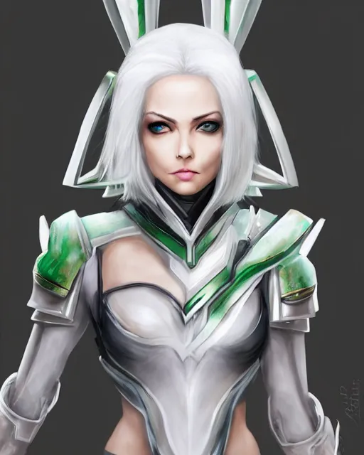 Image similar to perfect white haired attractive egyptian gof, warframe armor, beautiful, symmetric, dreamy, half asian, pretty face, green eyes, charlize theron, detailed, scifi platform, laboratory, experiment, 4 k, ultra realistic, epic lighting, android body, illuminated, cinematic, masterpiece, art by akihito tsukushi, voidstar