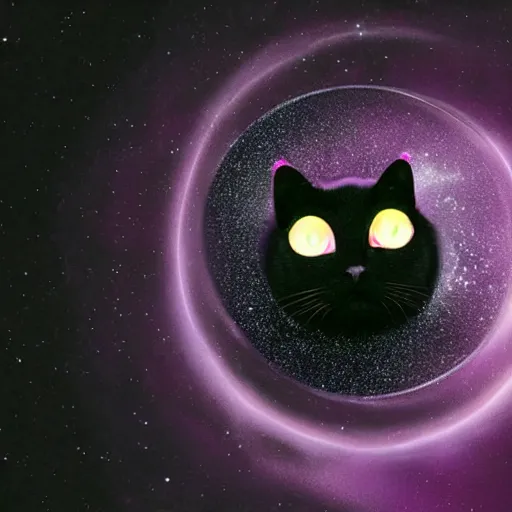 Image similar to black hole cat