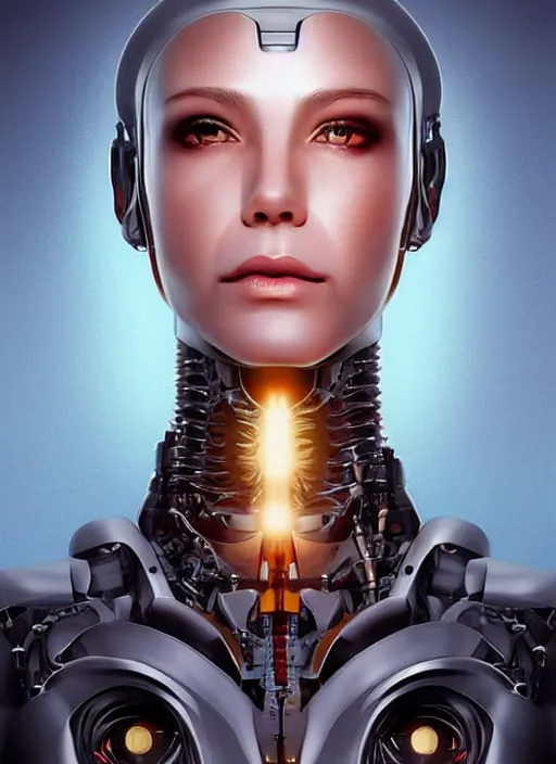 Prompt: portrait of a cyborg woman who turns her head to the (((((right))))) left!!! (((((up))))) ((((((((((down)))))))))) by Artgerm,eyes closed , biomechanical, hyper detailled, trending on artstation