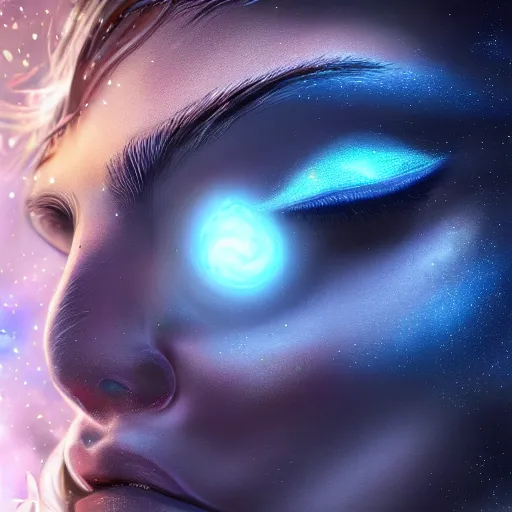 Prompt: highly detailed close up portrait of a celestial with a body made of spacedust, concept art, character art, studio lightning, bright colors, intricate, masterpiece, photorealistic, hiperrealistic, sharp focus, high contrast, Artstation HQ, DeviantArt trending, 4k UHD, Unreal Engine 5