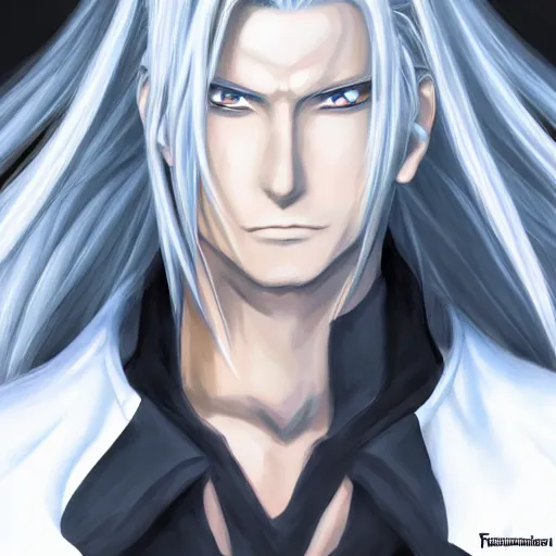 Image similar to portrait of sephiroth, anime fantasy illustration by tomoyuki yamasaki, kyoto studio, madhouse, ufotable, trending on artstation