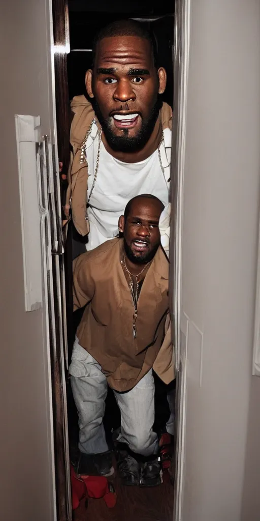 Image similar to r kelly hiding in a closet