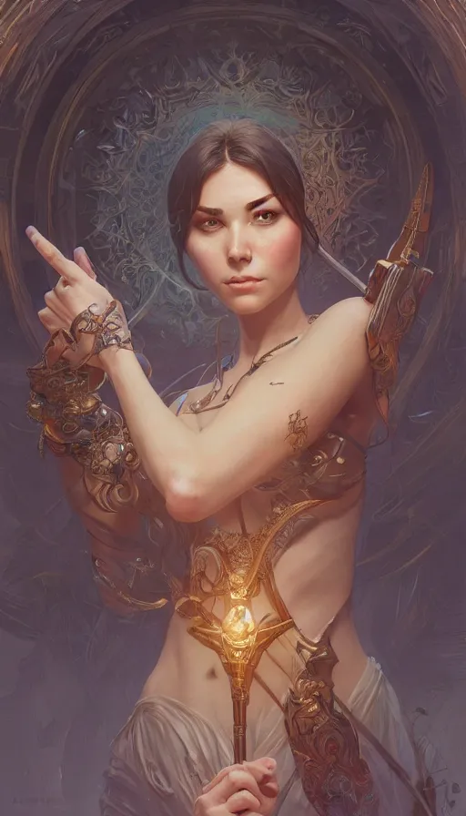 Prompt: magic wand, intricate, highly detailed, digital painting, artstation, concept art, weapon, sharp focus, illustration, Unreal Engine 5, 8K, art by artgerm and greg rutkowski and alphonse mucha