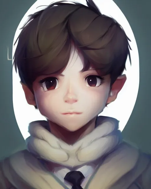 Image similar to character concept art of a cute young male anthropomorphic furry | | adorable nuzzle, key visual, realistic shaded perfect face, fine details by stanley artgerm lau, wlop, rossdraws, james jean, andrei riabovitchev, marc simonetti, and sakimichan, trending on weasyl