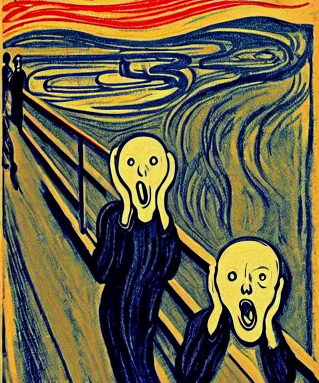 Prompt: artistic impression the scream