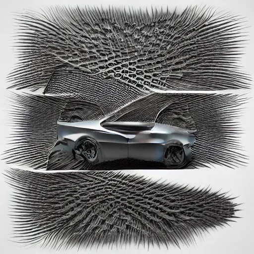 Image similar to car Ash Thorp :: ford : in oil liquid organic architecture brutalist style : 7 u x y o pattern
