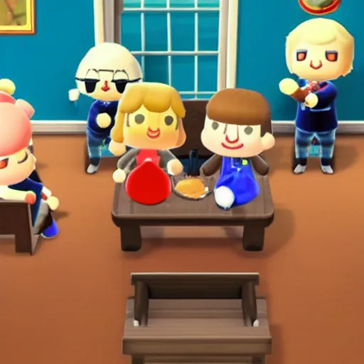 Prompt: Donald Trump in Animal Crossing