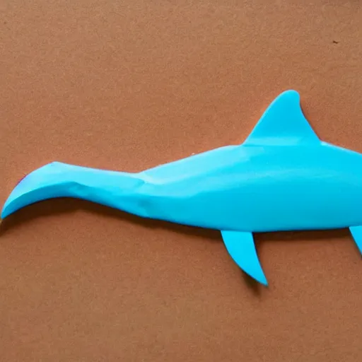 Prompt: a dolphin made of plastic