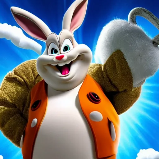 Prompt: the real life big chungus Bugs Bunny
