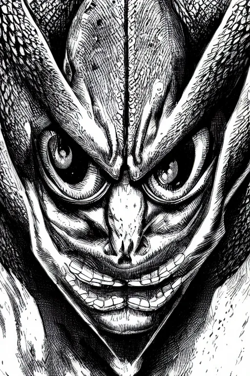 Prompt: eye eye humanoid figure monster, symmetrical, highly detailed, digital art, sharp focus, trending on art station, kentaro miura manga art style