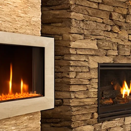 Image similar to a fireplace inside a fireplace