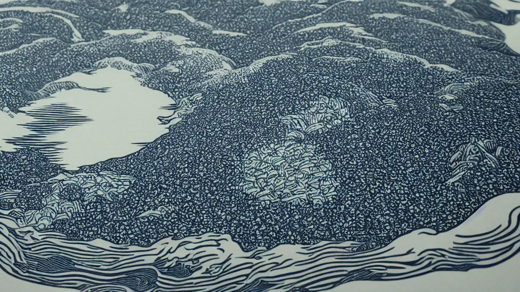 Prompt: a very high detailed image of a £300k designer beanbag, which was delivered to the house, very high detailed screen print by Kawase Hasui and dan hillier, 8k unreal engine