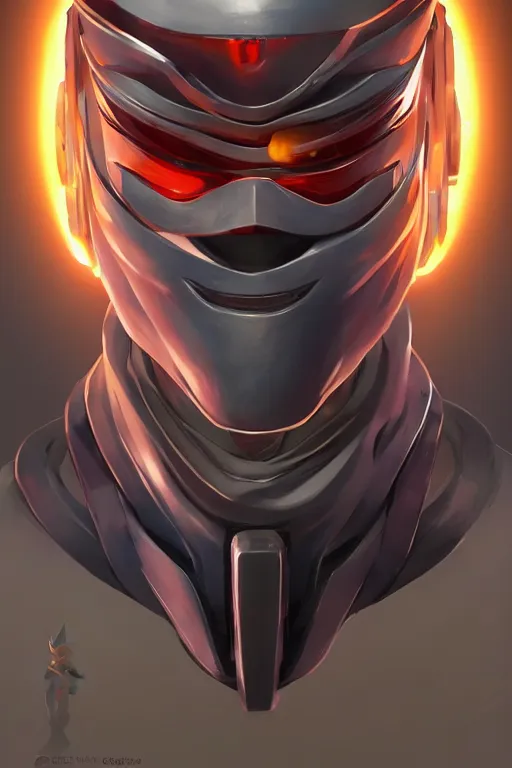 Image similar to epic mask helmet robot ninja portrait stylized as fornite style game design fanart by concept artist gervasio canda, behance hd by jesper ejsing, by rhads, makoto shinkai and lois van baarle, ilya kuvshinov, rossdraws global illumination radiating a glowing aura global illumination ray tracing hdr render in unreal engine 5