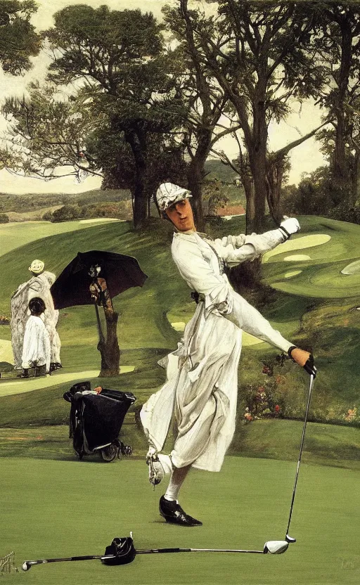 Image similar to morning golf by james jacques joseph tissot