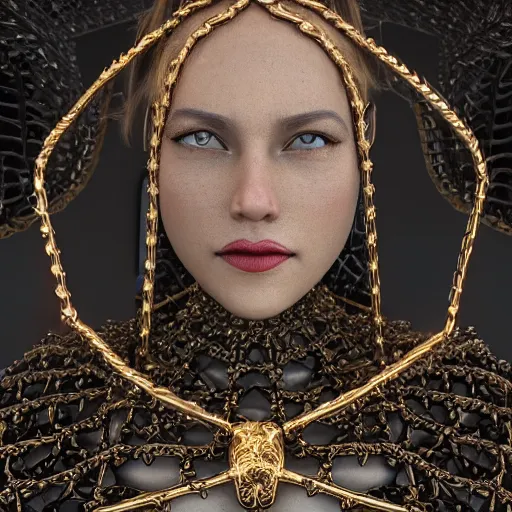 Image similar to queen of chains, 4 k, intricate, jaw dropping, gorgeous, surreal, octane render