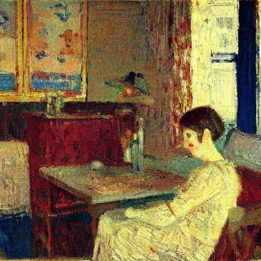 Image similar to a painting in the style of edouard vuillard.