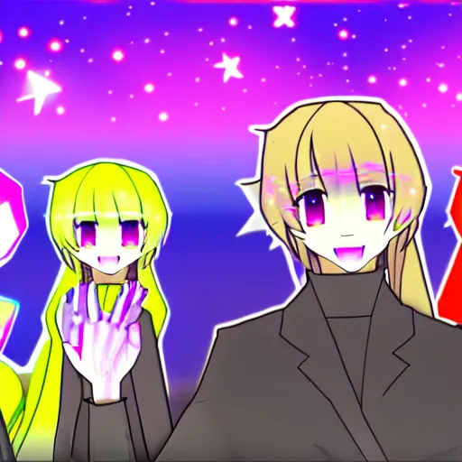 Image similar to screenshot of a stream by hololive vtuber gawr gura