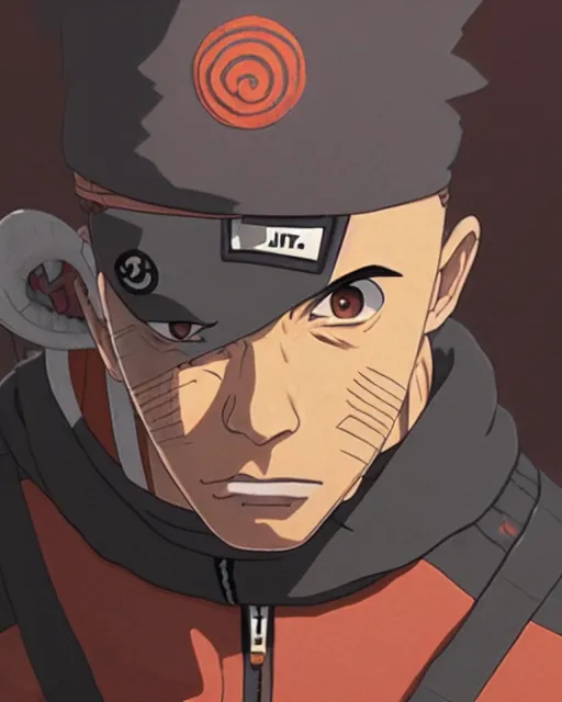 Prompt: joe rogan in naruto as a hidden leaf village ninja, medium shot close up, details, sharp focus, illustration, by jordan grimmer and greg rutkowski, trending artstation, pixiv, digital art