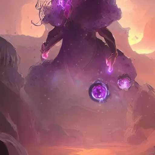 Prompt: Amethyst elixir, glowing within. Masterful fantasy concept art.