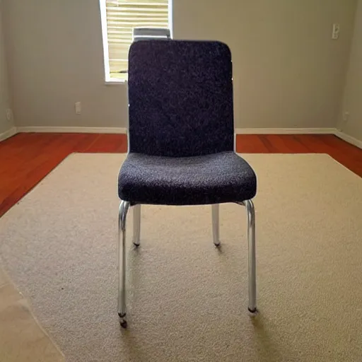 Image similar to a chair in an empty room, craigslist photo