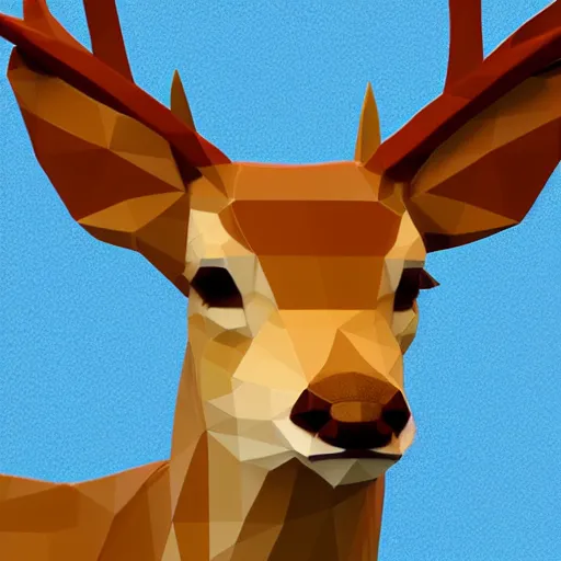 Image similar to low poly art of a deer