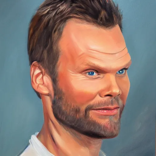 Prompt: joel mchale, oil painting