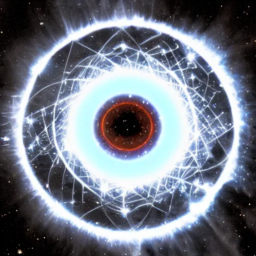 Prompt: A deep space image of a supernova sigil of creativity.