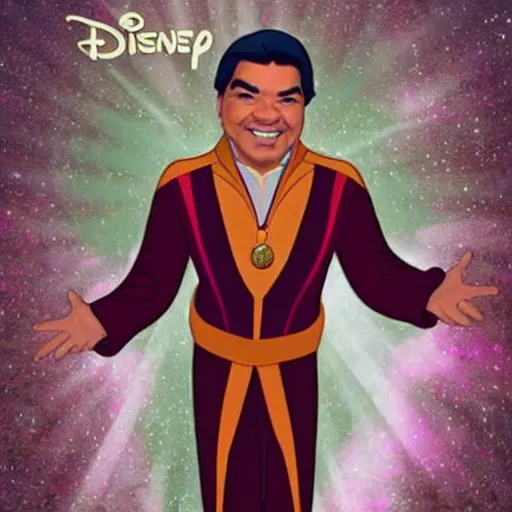 Prompt: george lopez as a disney princess