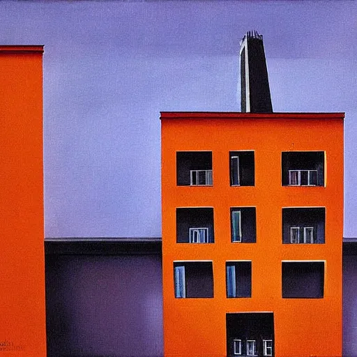 Prompt: soviet apartment building, painting by Salvador Dali