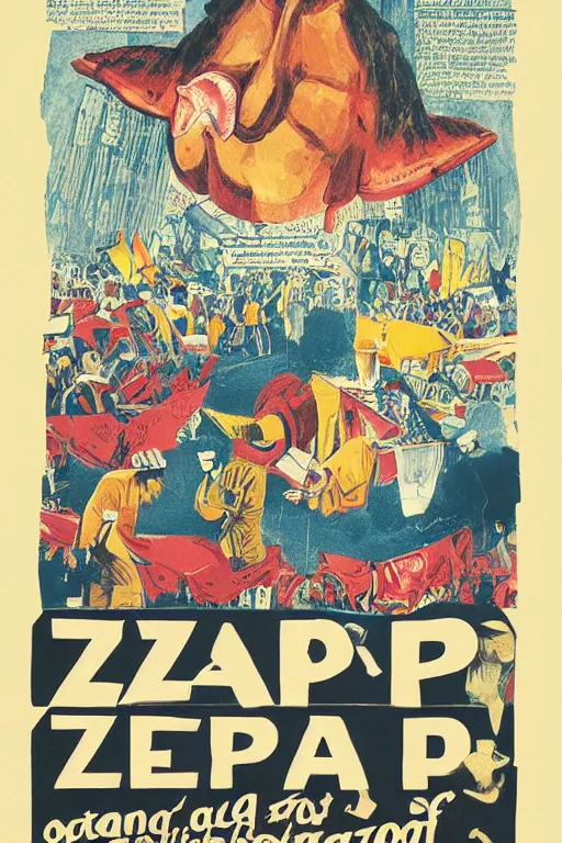 Image similar to poster for an exhibition called zapzarap : the art of taking away