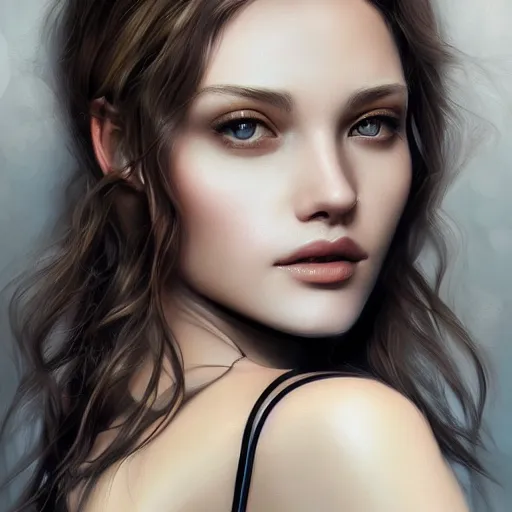 Image similar to ultra realistic portrait of a beautiful woman, intricate, elegant, highly detailed, digital painting, artstation, concept art, smooth, sharp focus, illustration, art by artgerm, gil elvgen, loomis,