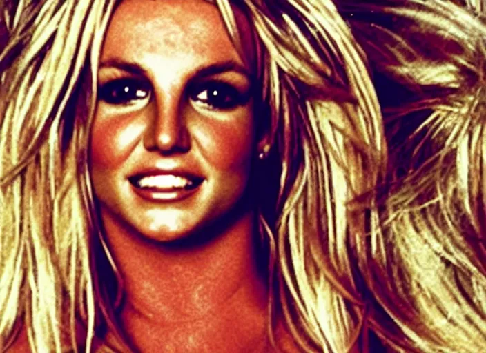 Prompt: a flat icon of britney spears