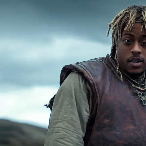 Image similar to juice wrld in Vikings very detailed 4k quality super realistic