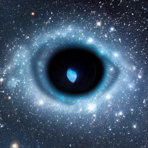 Prompt: seeing a galaxy in the reflection of an eye