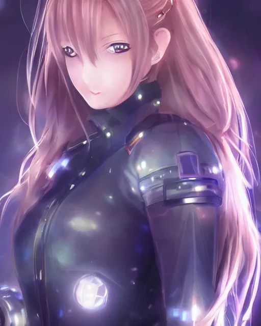 Image similar to portrait of anime girl in mechanic armor in night tokyo by makoto sinkai, perfect face, fine details