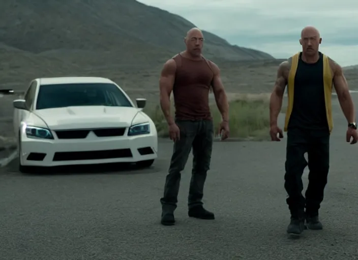 Image similar to film still of walter white as dominic toretto in furious 7 movie ( 2 0 1 5 ), 8 k