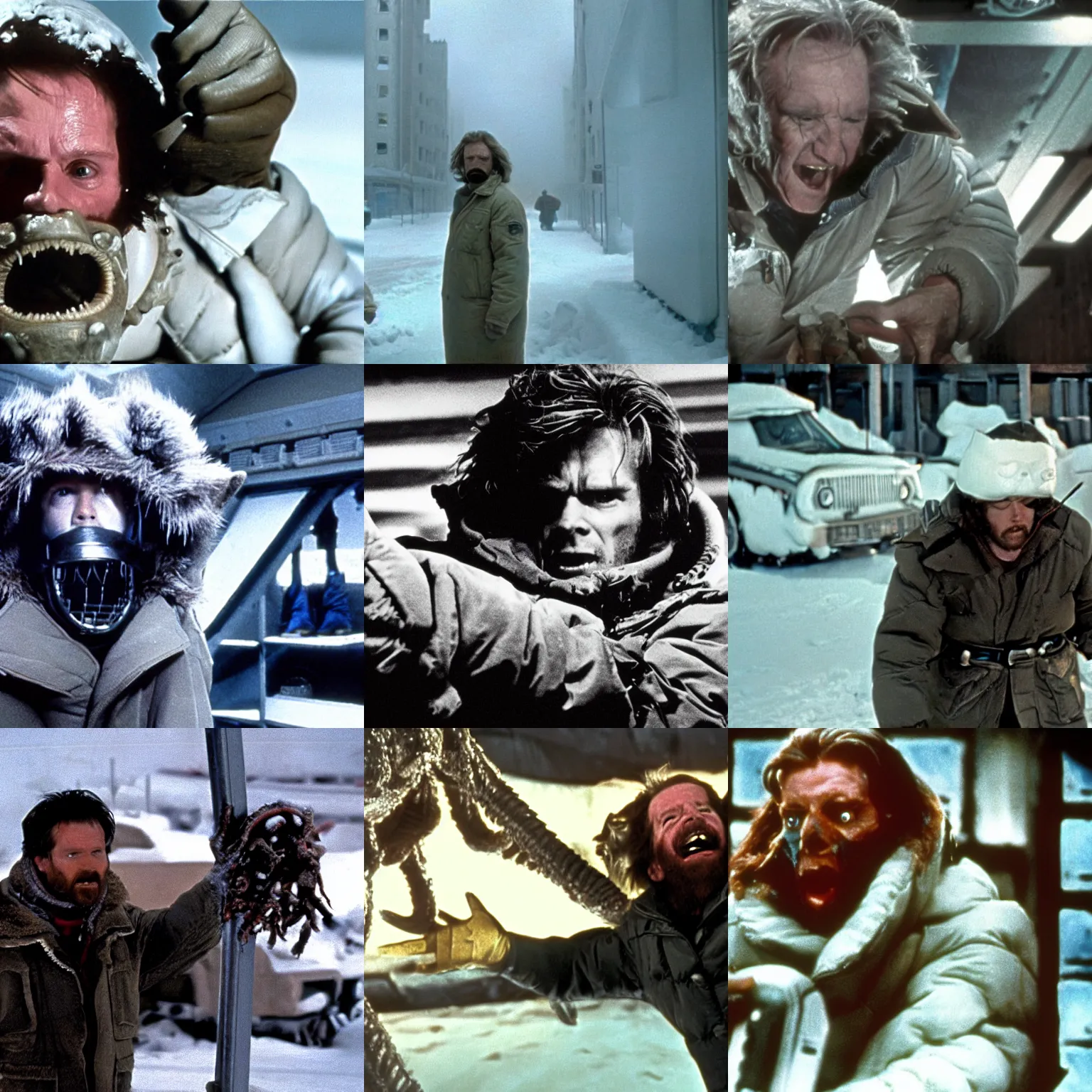 Prompt: a film still from the thing ( 1 9 8 2 )