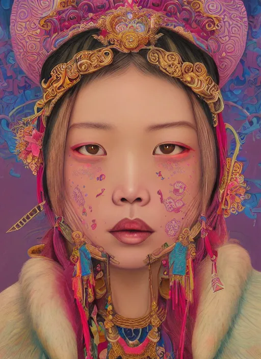 Image similar to lovely tibetan girl : : by martine johanna and simon stalenhag and chie yoshii and casey weldon and wlop : : ornate, dynamic, particulate, rich colors, intricate, elegant, highly detailed, centered, artstation, smooth, sharp focus, octane render, 3 d