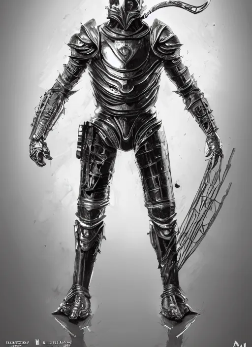 Image similar to powerful male tin man, matthew mcconaughe as tinman, full body character concept, covered in full metal armor, plating, art nouveau, super powers, fantasy, intricate, elegant, highly detailed, digital painting, artstation, concept art, shining, sharp focus, illustration, art by stanley lau