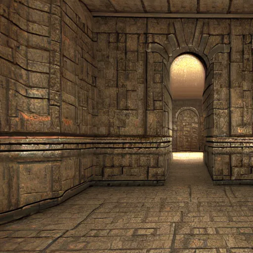 Prompt: hyperreal, 3D render, of a Archville from DOOM 1993 game