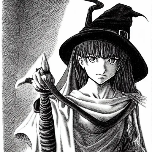 Image similar to young witch by kentaro miura