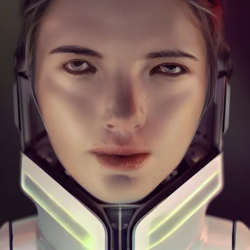 Prompt: hyper realistic portrait, scifi machine robot android, cinematic, artstation